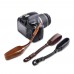 Camera PU Leather Hand Strap Grip Durable Metal Ring Wrist Strap For Dslr Camera Brown/Coffee/Black